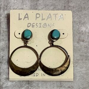 Turquoise and Silver Earrings